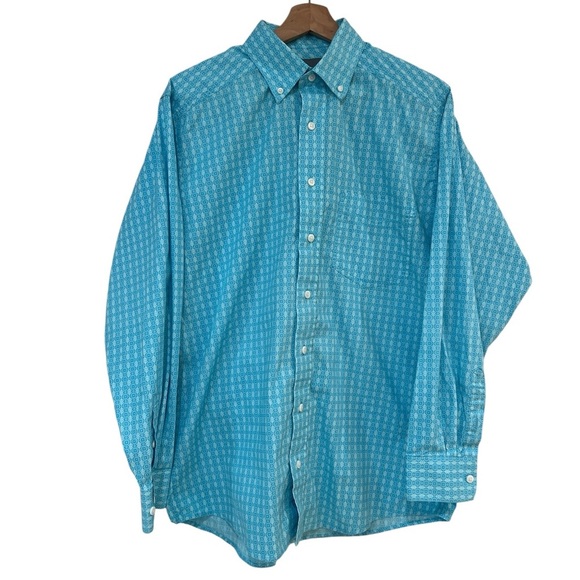 Panhandle Slim Blue Casual Button Down Shirt - Picture 1 of 7